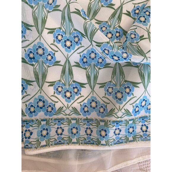 Max Studio Light Blue Sleeveless A-Line Top with Drawstring Neckline size L nwt - Picture 7 of 9